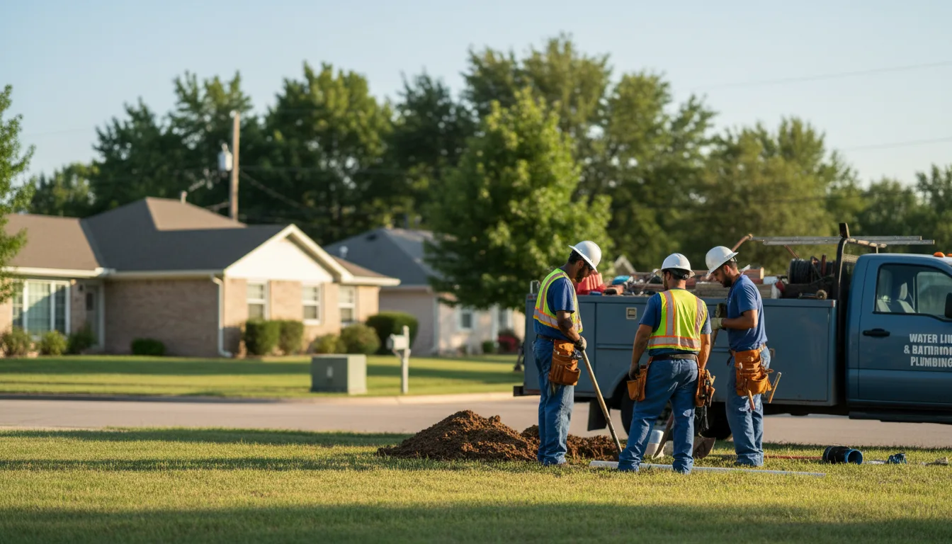 Residential water line and bathroom plumbing service in Lincoln, AL